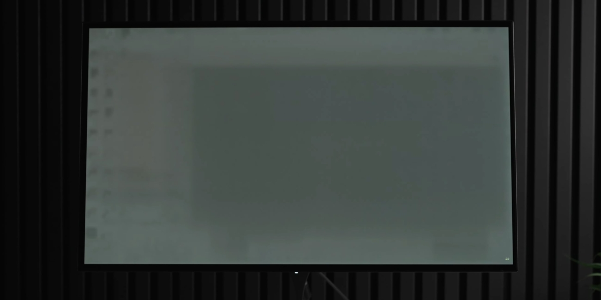 Traces of desktop icons and windows on a burnt-out OLED display. Image: The Display Guy