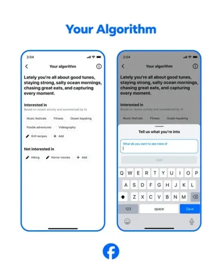 Facebook is rolling out a new feature called Your Algorithm